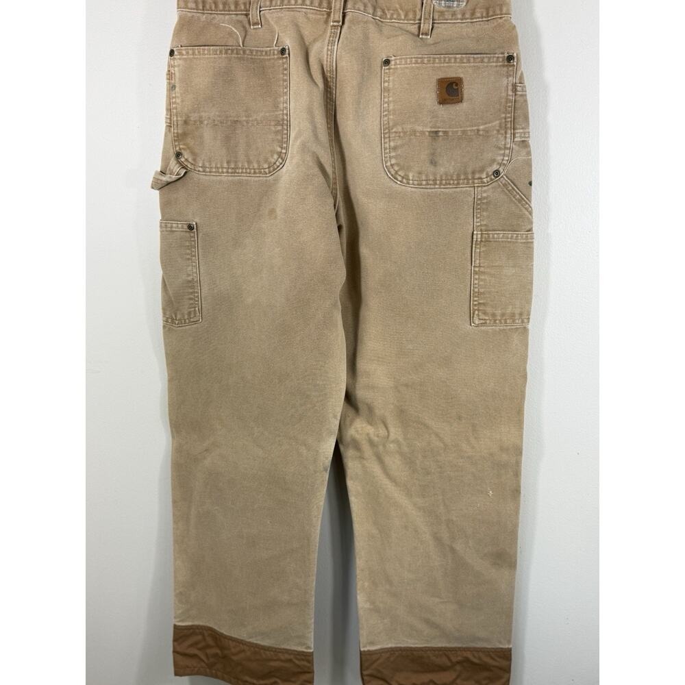 Carhartt Double Knee Carpenter Pants Men's Distressed Canvas Workwear Grunge - Picture 2 of 12